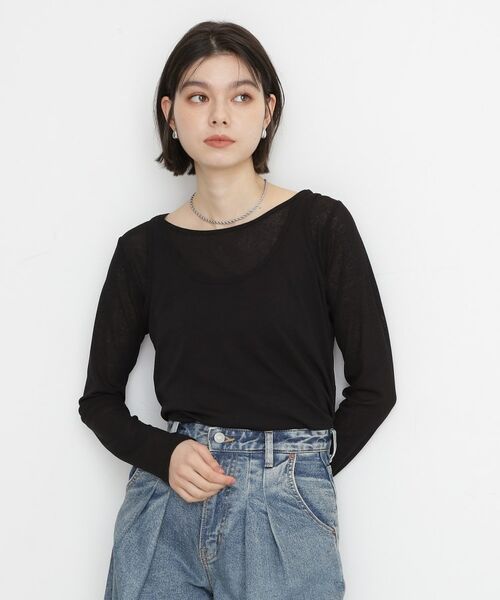 THE SHOP TK / ザ ショップ ティーケー カットソー | シアーフライスレイヤード　【セットアイテム】 | 詳細9