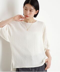THE SHOP TK / ザ ショップ ティーケー カットソー | ポコポコ袖タックプルオーバー【洗濯機OK】