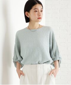 THE SHOP TK / ザ ショップ ティーケー カットソー | ポコポコ袖タックプルオーバー【洗濯機OK】