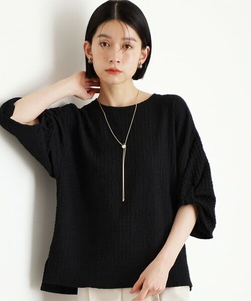 THE SHOP TK / ザ ショップ ティーケー カットソー | ポコポコ袖タックプルオーバー【洗濯機OK】 | 詳細10