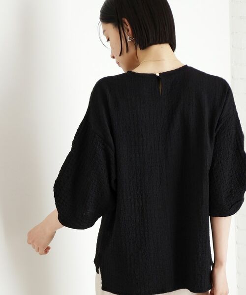 THE SHOP TK / ザ ショップ ティーケー カットソー | ポコポコ袖タックプルオーバー【洗濯機OK】 | 詳細12