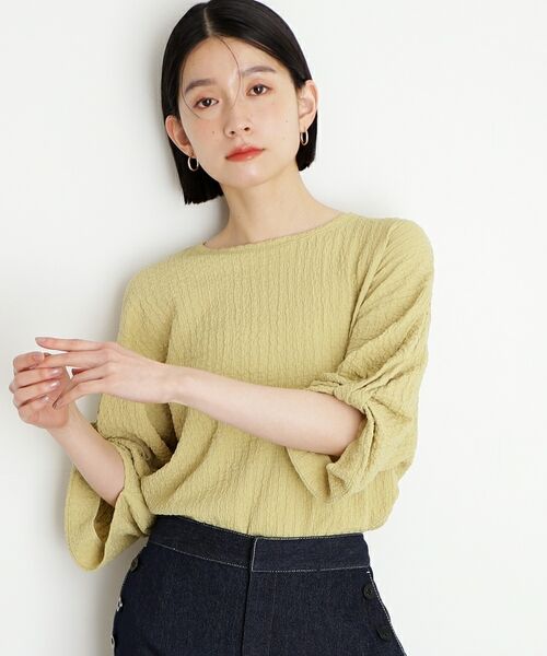 THE SHOP TK / ザ ショップ ティーケー カットソー | ポコポコ袖タックプルオーバー【洗濯機OK】 | 詳細16