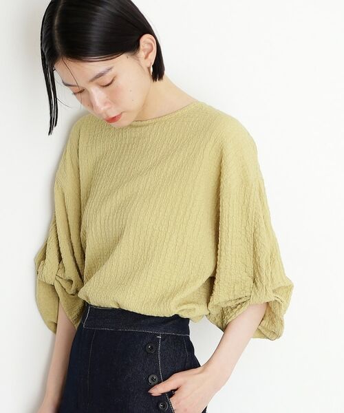 THE SHOP TK / ザ ショップ ティーケー カットソー | ポコポコ袖タックプルオーバー【洗濯機OK】 | 詳細17