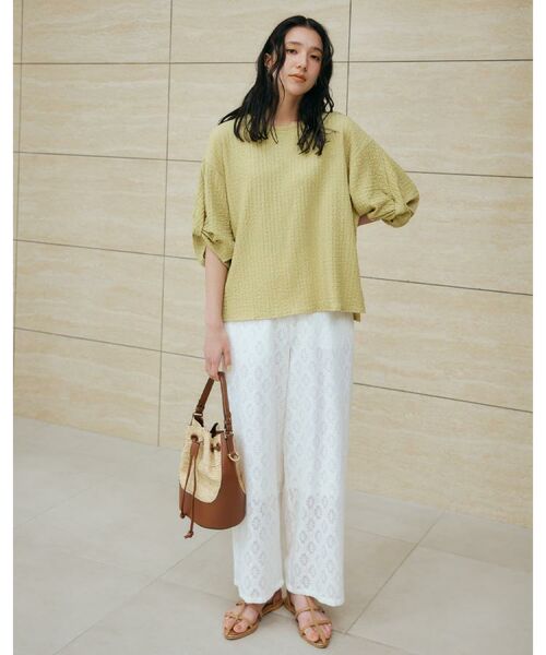 THE SHOP TK / ザ ショップ ティーケー カットソー | ポコポコ袖タックプルオーバー【洗濯機OK】 | 詳細2