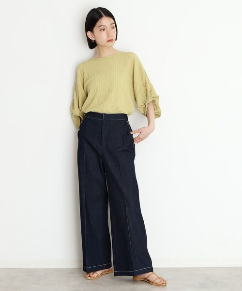 THE SHOP TK / ザ ショップ ティーケー カットソー | ポコポコ袖タックプルオーバー【洗濯機OK】 | 詳細20