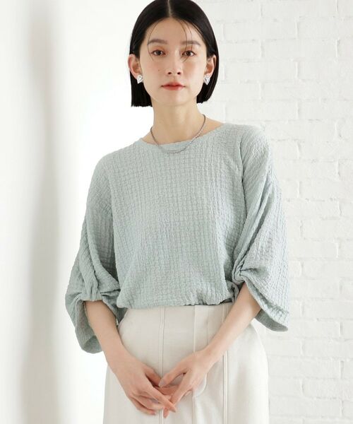 THE SHOP TK / ザ ショップ ティーケー カットソー | ポコポコ袖タックプルオーバー【洗濯機OK】 | 詳細22