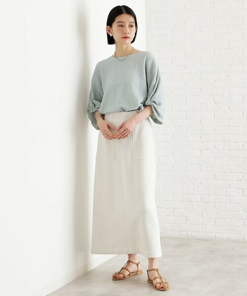 THE SHOP TK / ザ ショップ ティーケー カットソー | ポコポコ袖タックプルオーバー【洗濯機OK】 | 詳細25