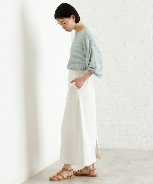 THE SHOP TK / ザ ショップ ティーケー カットソー | ポコポコ袖タックプルオーバー【洗濯機OK】 | 詳細26