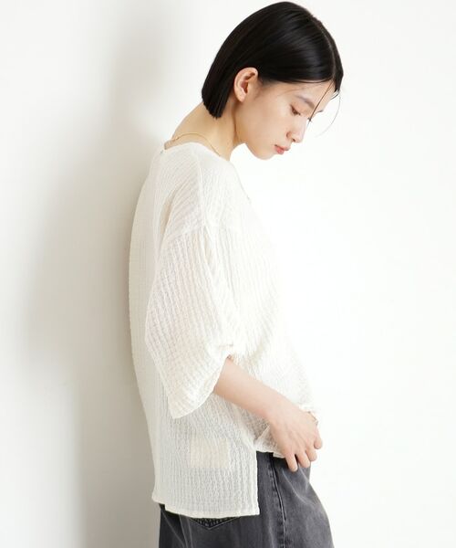 THE SHOP TK / ザ ショップ ティーケー カットソー | ポコポコ袖タックプルオーバー【洗濯機OK】 | 詳細5