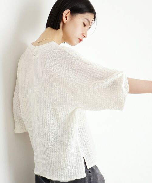THE SHOP TK / ザ ショップ ティーケー カットソー | ポコポコ袖タックプルオーバー【洗濯機OK】 | 詳細6
