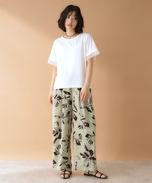 THE SHOP TK / ザ ショップ ティーケー Tシャツ | 袖シアーTシャツ【接触冷感/洗濯機OK】 | 詳細12