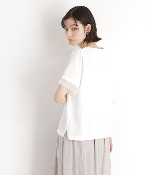 THE SHOP TK / ザ ショップ ティーケー Tシャツ | 袖シアーTシャツ【接触冷感/洗濯機OK】 | 詳細18