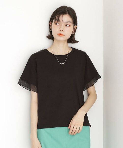 THE SHOP TK / ザ ショップ ティーケー Tシャツ | 袖シアーTシャツ【接触冷感/洗濯機OK】 | 詳細21