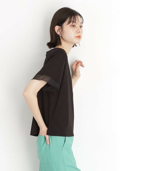 THE SHOP TK / ザ ショップ ティーケー Tシャツ | 袖シアーTシャツ【接触冷感/洗濯機OK】 | 詳細22