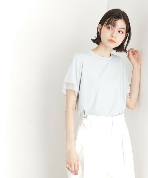 THE SHOP TK / ザ ショップ ティーケー Tシャツ | 袖シアーTシャツ【接触冷感/洗濯機OK】 | 詳細27