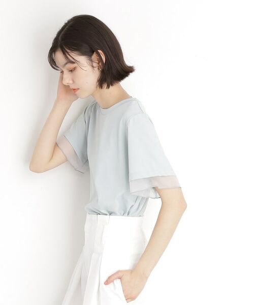 THE SHOP TK / ザ ショップ ティーケー Tシャツ | 袖シアーTシャツ【接触冷感/洗濯機OK】 | 詳細28