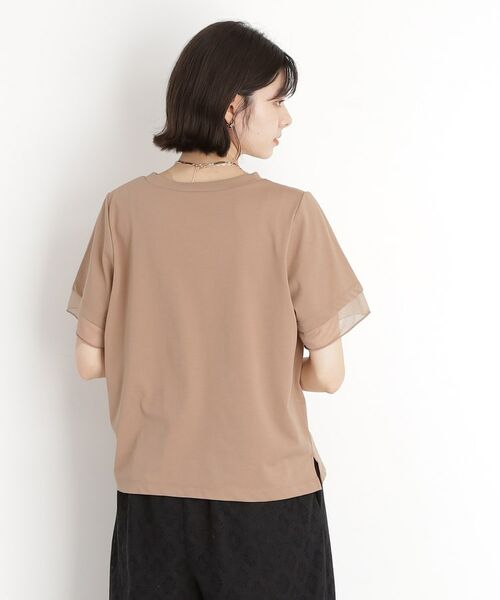 THE SHOP TK / ザ ショップ ティーケー Tシャツ | 袖シアーTシャツ【接触冷感/洗濯機OK】 | 詳細6