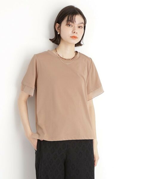 THE SHOP TK / ザ ショップ ティーケー Tシャツ | 袖シアーTシャツ【接触冷感/洗濯機OK】 | 詳細7