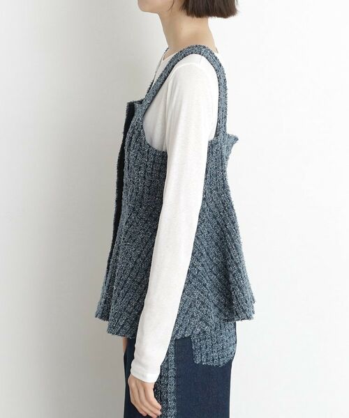 THE SHOP TK / ザ ショップ ティーケー ベスト | ジャカードデニムビスチェ【洗濯機OK】 | 詳細10