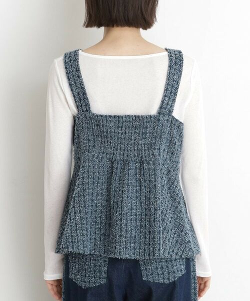 THE SHOP TK / ザ ショップ ティーケー ベスト | ジャカードデニムビスチェ【洗濯機OK】 | 詳細11