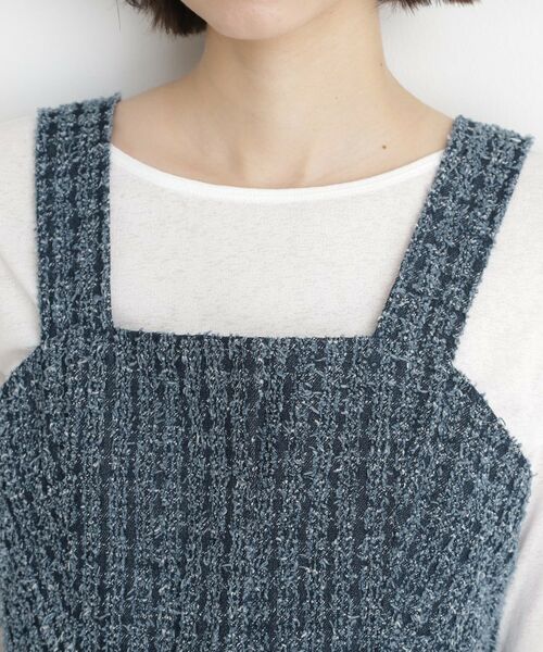 THE SHOP TK / ザ ショップ ティーケー ベスト | ジャカードデニムビスチェ【洗濯機OK】 | 詳細12