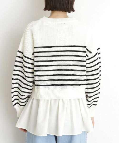 THE SHOP TK / ザ ショップ ティーケー カーディガン・ボレロ | 布帛ドッキングメッシュカーデ | 詳細17