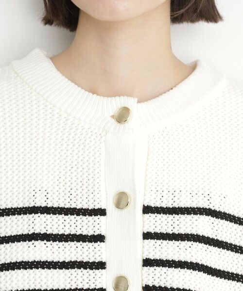 THE SHOP TK / ザ ショップ ティーケー カーディガン・ボレロ | 布帛ドッキングメッシュカーデ | 詳細20