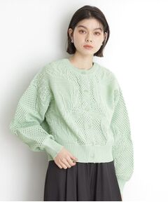 THE SHOP TK / ザ ショップ ティーケー ニット・セーター | レース編みカーディガン【前後2WAY】