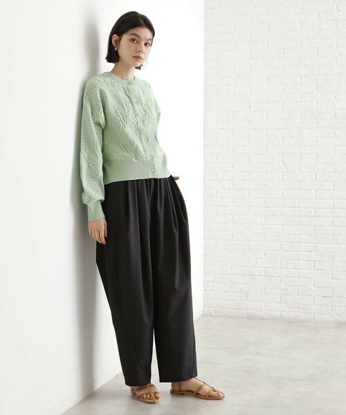 THE SHOP TK / ザ ショップ ティーケー ニット・セーター | レース編みカーディガン【前後2WAY】 | 詳細11