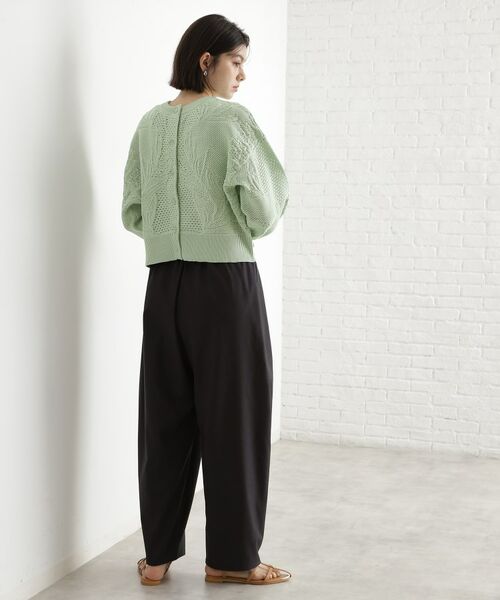 THE SHOP TK / ザ ショップ ティーケー ニット・セーター | レース編みカーディガン【前後2WAY】 | 詳細13