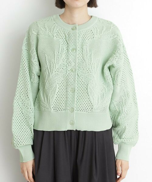 THE SHOP TK / ザ ショップ ティーケー ニット・セーター | レース編みカーディガン【前後2WAY】 | 詳細15
