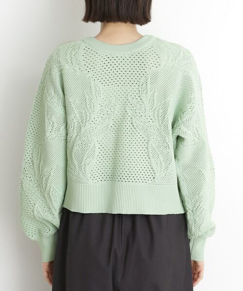 THE SHOP TK / ザ ショップ ティーケー ニット・セーター | レース編みカーディガン【前後2WAY】 | 詳細17