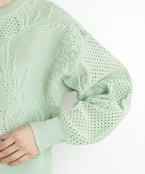 THE SHOP TK / ザ ショップ ティーケー ニット・セーター | レース編みカーディガン【前後2WAY】 | 詳細19