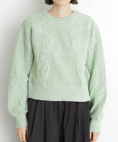 THE SHOP TK / ザ ショップ ティーケー ニット・セーター | レース編みカーディガン【前後2WAY】 | 詳細21