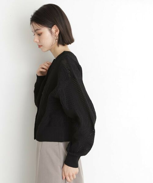 THE SHOP TK / ザ ショップ ティーケー ニット・セーター | レース編みカーディガン【前後2WAY】 | 詳細5
