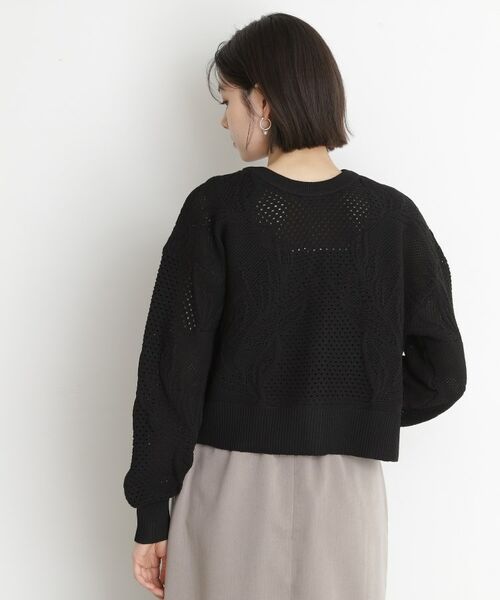 THE SHOP TK / ザ ショップ ティーケー ニット・セーター | レース編みカーディガン【前後2WAY】 | 詳細6