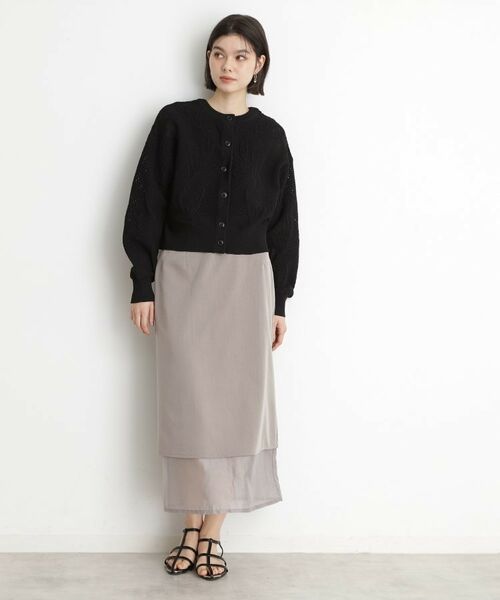 THE SHOP TK / ザ ショップ ティーケー ニット・セーター | レース編みカーディガン【前後2WAY】 | 詳細7