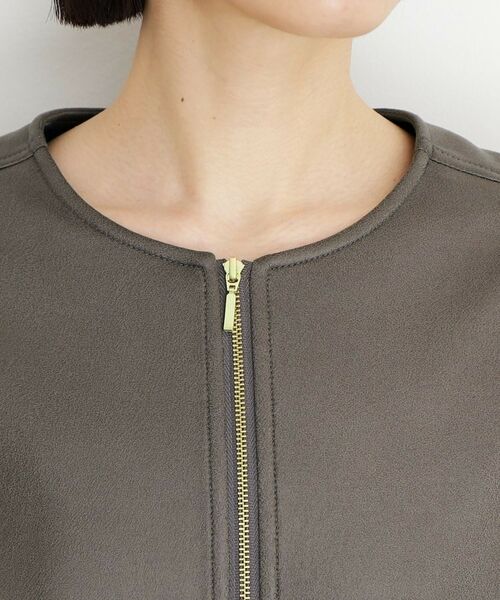 THE SHOP TK / ザ ショップ ティーケー レザーブルゾン・ジャケット | ノーカラーブルゾン | 詳細12