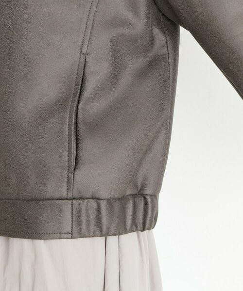 THE SHOP TK / ザ ショップ ティーケー レザーブルゾン・ジャケット | ノーカラーブルゾン | 詳細15