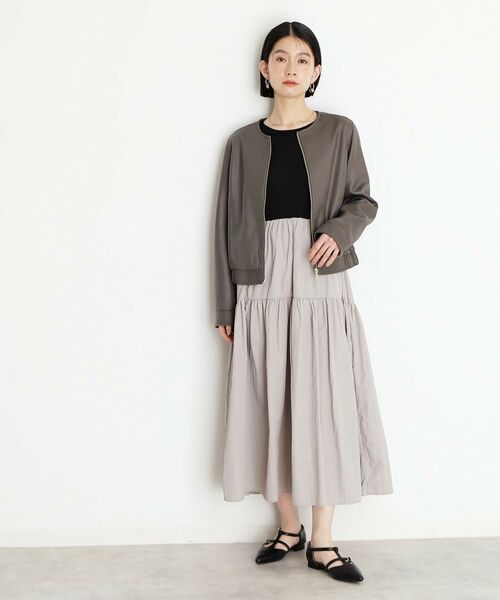 THE SHOP TK / ザ ショップ ティーケー レザーブルゾン・ジャケット | ノーカラーブルゾン | 詳細2