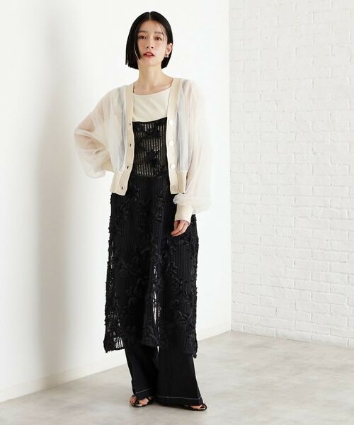 THE SHOP TK/ザ ショップ ティーケー 3Dレースキャミワンピ ブラック(019) 12(M) THE SHOP TK/ザ ショップ ティーケー 3Dレースキャミワンピ ブラック(019) 12(M)