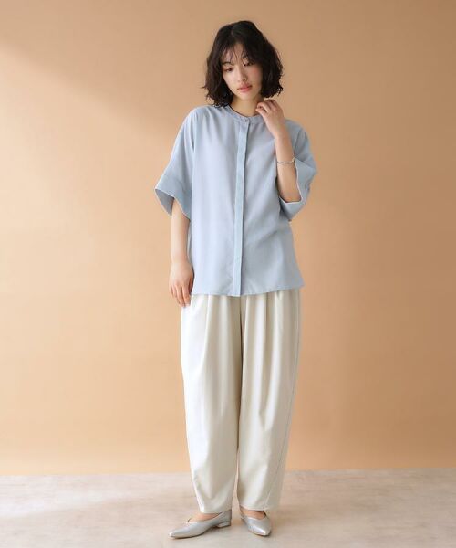 THE SHOP TK / ザ ショップ ティーケー ショート・ハーフ・半端丈パンツ | バレルパンツ【洗える】 | 詳細2