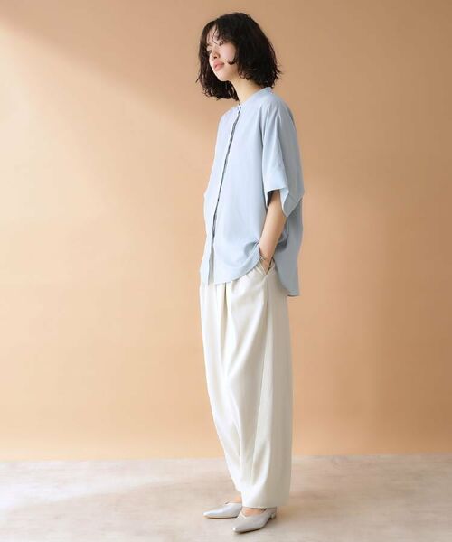 THE SHOP TK / ザ ショップ ティーケー ショート・ハーフ・半端丈パンツ | バレルパンツ【洗える】 | 詳細3