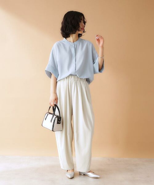 THE SHOP TK / ザ ショップ ティーケー ショート・ハーフ・半端丈パンツ | バレルパンツ【洗える】 | 詳細4