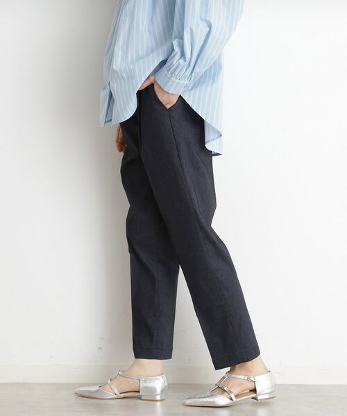 THE SHOP TK / ザ ショップ ティーケー ショート・ハーフ・半端丈パンツ | ハイパーストレッチテーパードパンツ【洗える】 | 詳細3