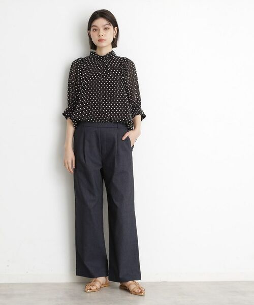 THE SHOP TK / ザ ショップ ティーケー パンツ | ハイパーストレッチワイドパンツ【洗える】 | 詳細2