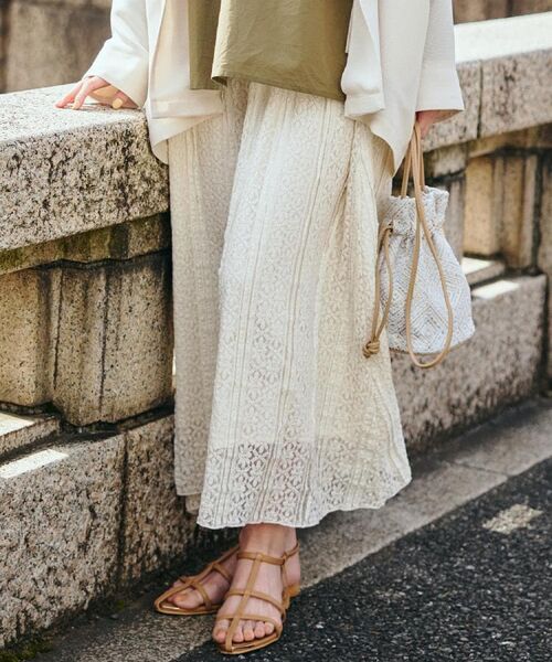 THE SHOP TK / ザ ショップ ティーケー ロング・マキシ丈スカート | レーススカート【洗える】 | 詳細1