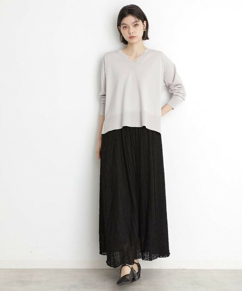 THE SHOP TK / ザ ショップ ティーケー ロング・マキシ丈スカート | レーススカート【洗える】 | 詳細9