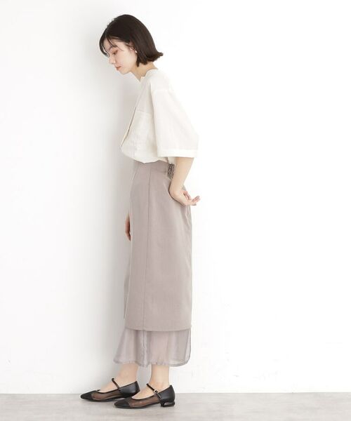 THE SHOP TK / ザ ショップ ティーケー シャツ・ブラウス | ダブルポケット5分袖シャツ【体型カバー/洗濯機OK】 | 詳細13