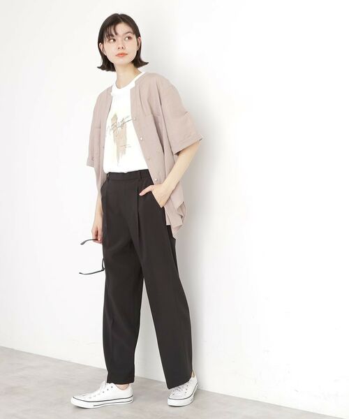 THE SHOP TK / ザ ショップ ティーケー シャツ・ブラウス | ダブルポケット5分袖シャツ【体型カバー/洗濯機OK】 | 詳細22